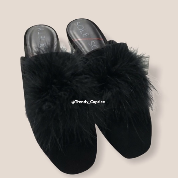 So Cleona Black Slip On Mules By Sole Society - Picture 3 of 7